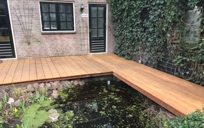 Hardhouten planken - Toepassing van planken in een terrasvlonder